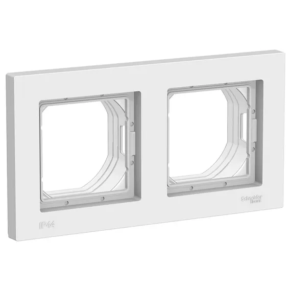 Рамка пластиковая на 2 поста Systeme Electric AtlasDesign Aqua Белый ATN440102