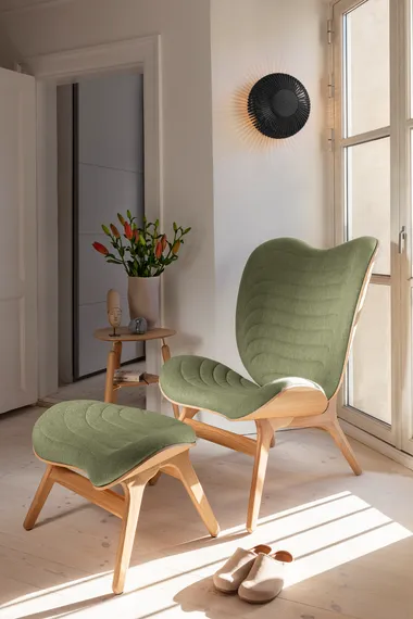 Светильник настенно-потолочный Umage Clava Up Wood, Ø35x16,4, темный дуб