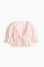 Хлопковая блузка с вышивкой - H&M