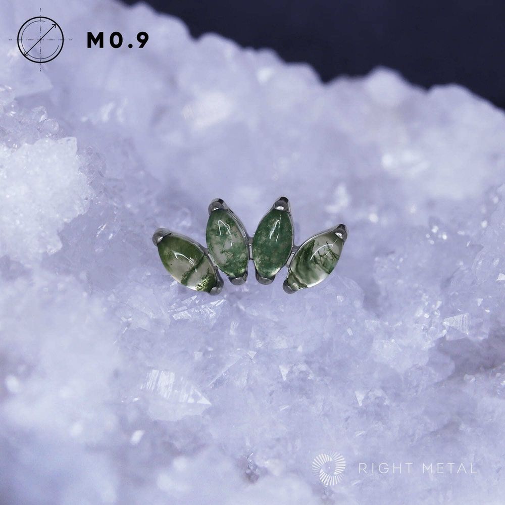 4K Marquise v.2 Moss Agate