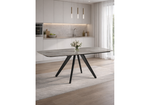 Керамический стол Woodville Silvi 120(180)x80 серый, черный