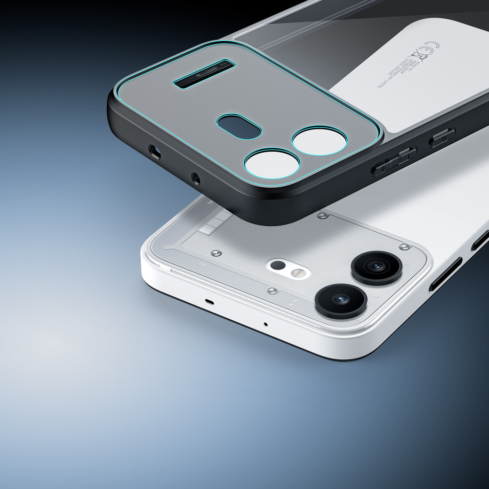 Чехол прозрачный с черными рамками для Nothing Phone 4b, серия Aimo Series от Dux Ducis