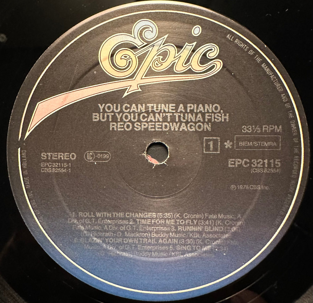 REO Speedwagon - You Can Tune A Piano, But You Can't Tuna Fish (Голландия 1982г.)