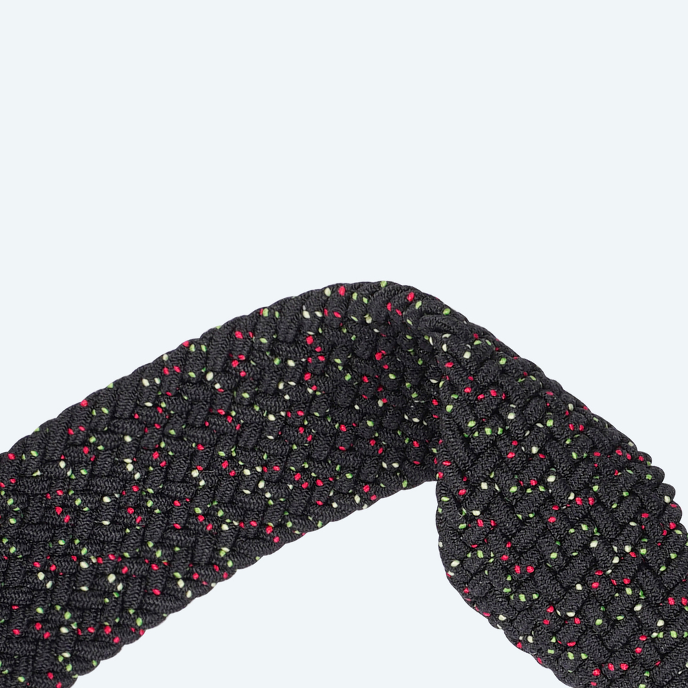 Эластичный ремешок черного цвета (Black Unity) от Dux Ducis для смарт часов Samsung Galaxy Watch 3, 4, 5, 6 и 7 (размер крепления 20мм), серия Strap (Mixture Pro Series)