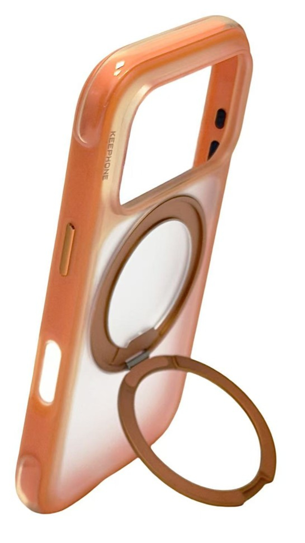Накладка для i-Phone 17 Pro Max Keephone Monica Airbag Pro оранжево-прозрачный