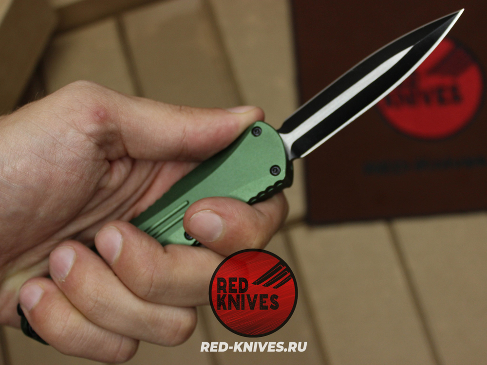 Heretic Knives Manticore-E D/E - зеленая рук, черный клинок RK/Н110