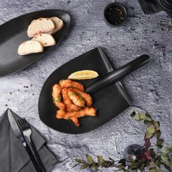 Блюдо "Лопата" 35,5*20 см h3,6 см для подачи черное Black Raw Stellar P.L. Proff Cuisine [1]