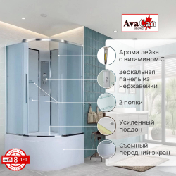 Душевая кабина AvaCan (АваКан) EM5090N с высоким поддоном, 90х90х208