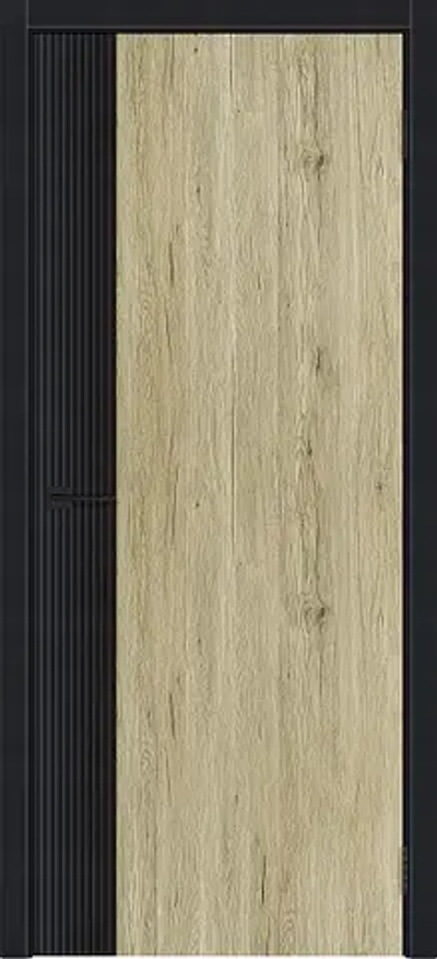 523 — рустик натуральный/блэк, 2000х800, Глухая (ДГ)