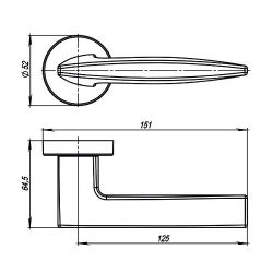 Ручка раздельная ARMADILLO SQUID URB9 ОВ-13 антич.бронза /34531/