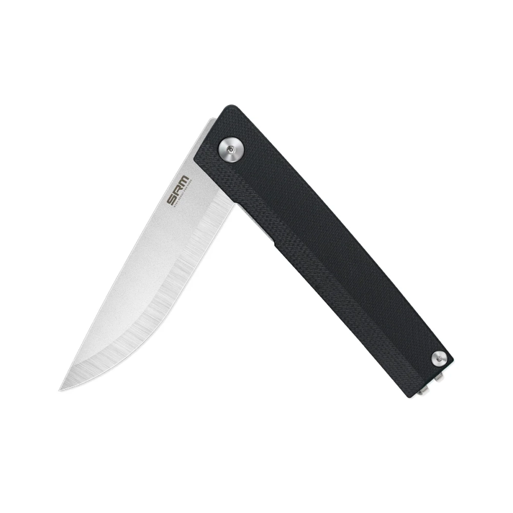 Нож складной SRM 401L-GB Gent Scandi Satin/Stonewash (10Cr15CoMoV, Black G10)