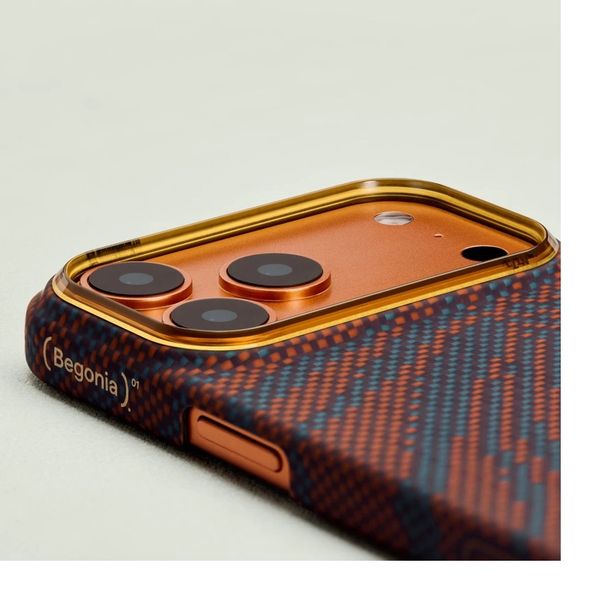 Чехол Pitaka Edge Case для iPhone 17 Pro, Пылающий оранжевый | Burning Orange