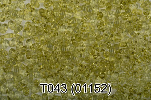 Бисер Gamma Twin 2.5х5 мм, 50 г, T043 т.салатовый, 01152, 321-96001