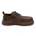 Seattle Palm Microfiber Leather Work Boots Unisex Brown