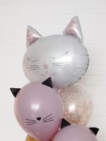 КОТ Шар котики 2 стороны черный и белый 45 см (БГ-20)