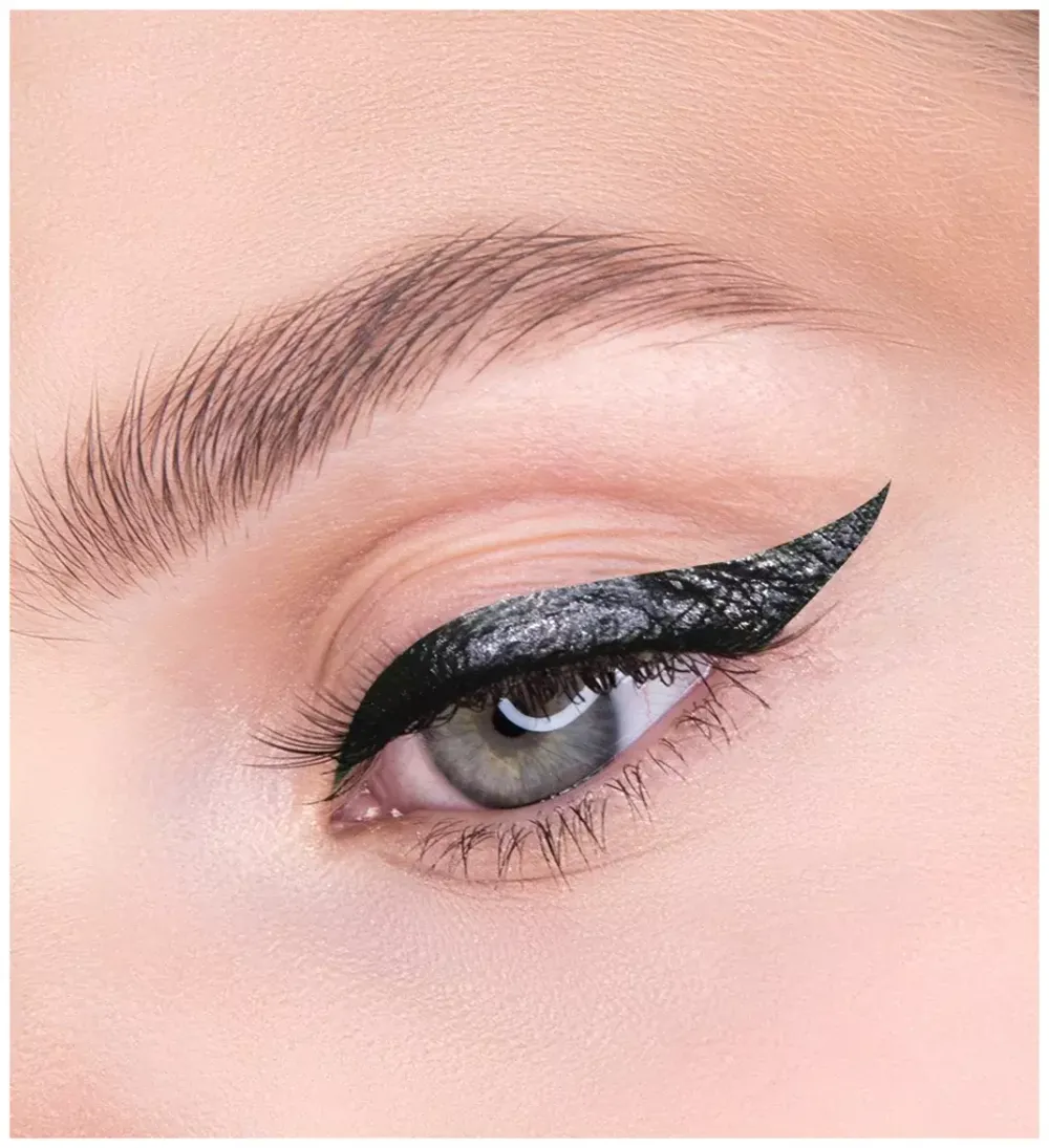 Сияющая цветная подводка для глаз LuxVisage Metal Hype Eyeliner - 08 Diamond Black