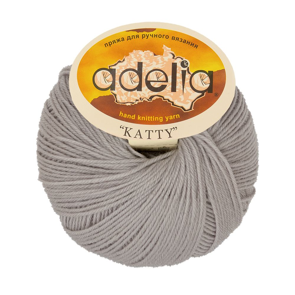 Пряжа Adelia Katty / уп.10 мот. по 50г, 150м, 11 св.серый Пряжа Adelia Katty / уп.10 мот. по 50г, 150м, 11 св.серый