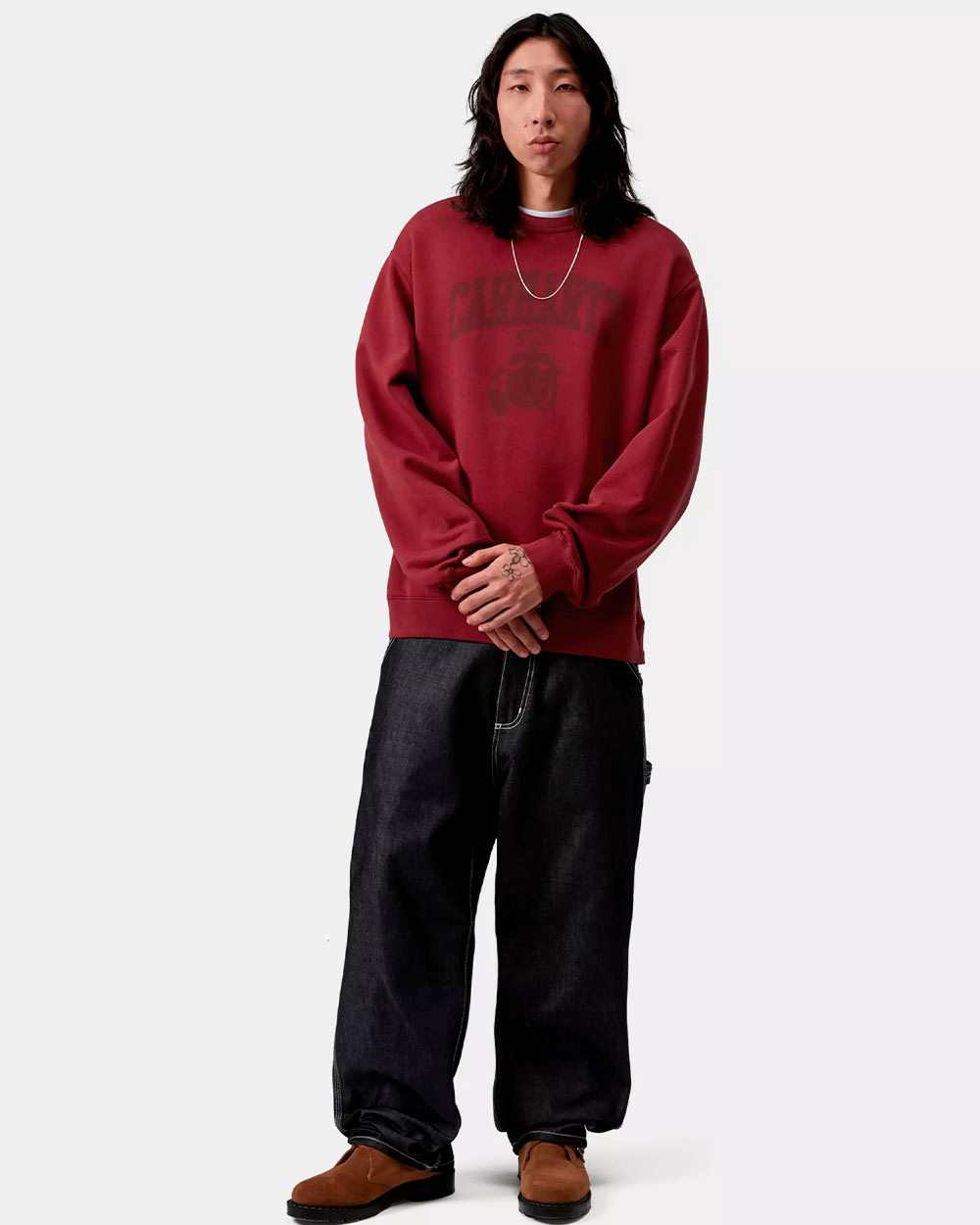 Свитшот Carhartt WIP Faded Pond Corps Sweat