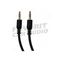 Кабель AUX, Jack 3,5mm(m) - Jack 3,5mm(m) без бренда JD-205, 1.0м, круглый, ткань, в переплёте, цвет: чёрный, в техпаке