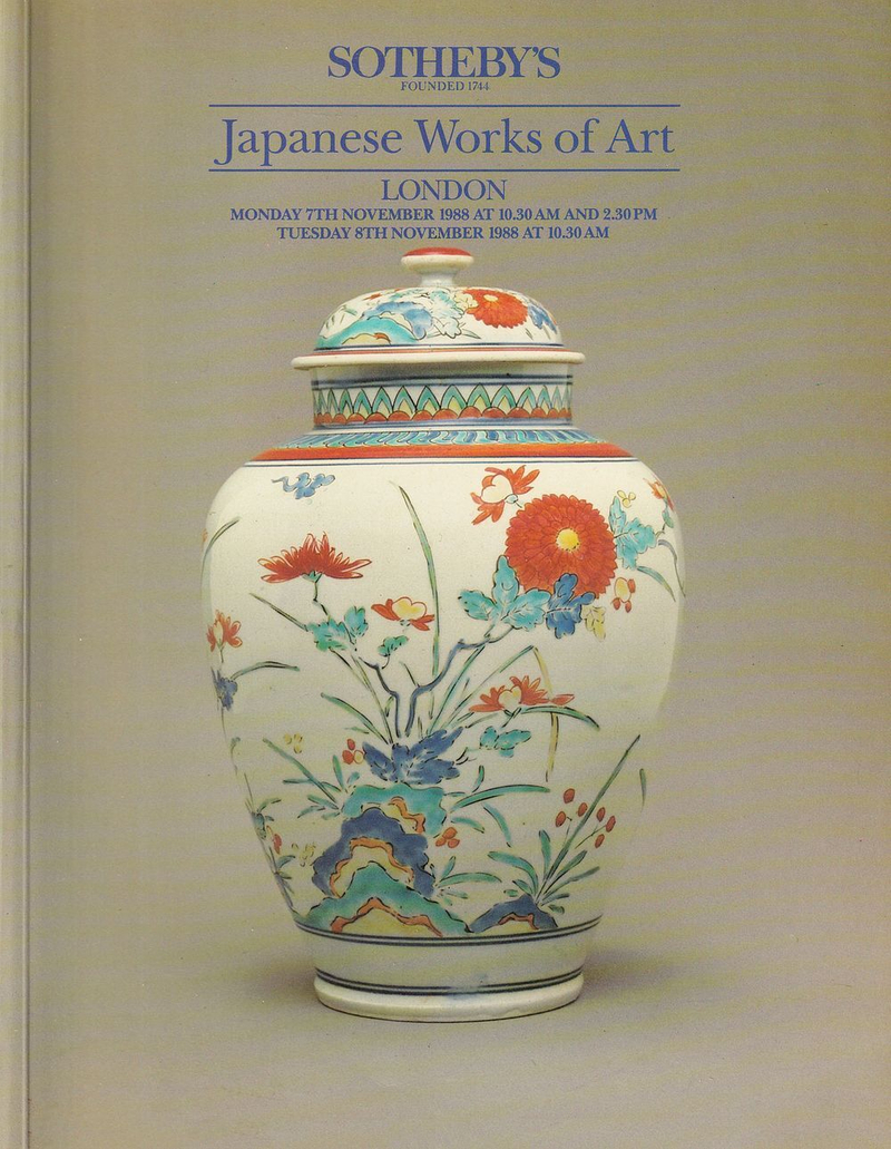Каталог аукциона Sotheby's, Лондон, Японское искусство от 7-8 ноября 1988 года