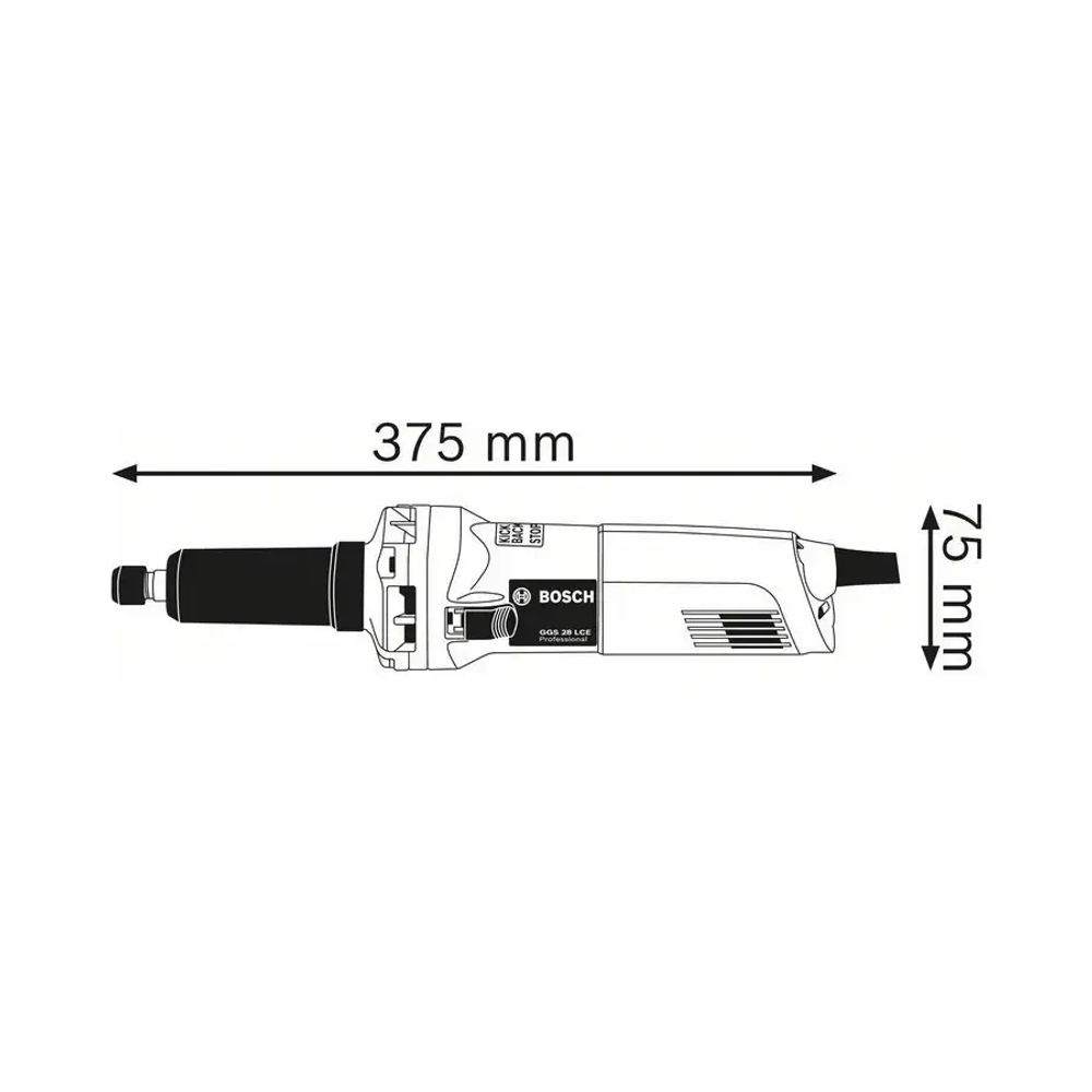 Прямая шлифовальная машина GGS 28 LCE BOSCH 0601221100
