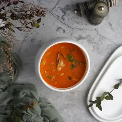 Салатник 870 мл d 16,5 см h13/8 см скошенный белый фарфор NEW P.L. Proff Cuisine [4]