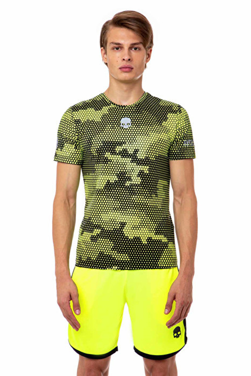 Мужская теннисная футболка Hydrogen Tech Camo Tee Man - желтый