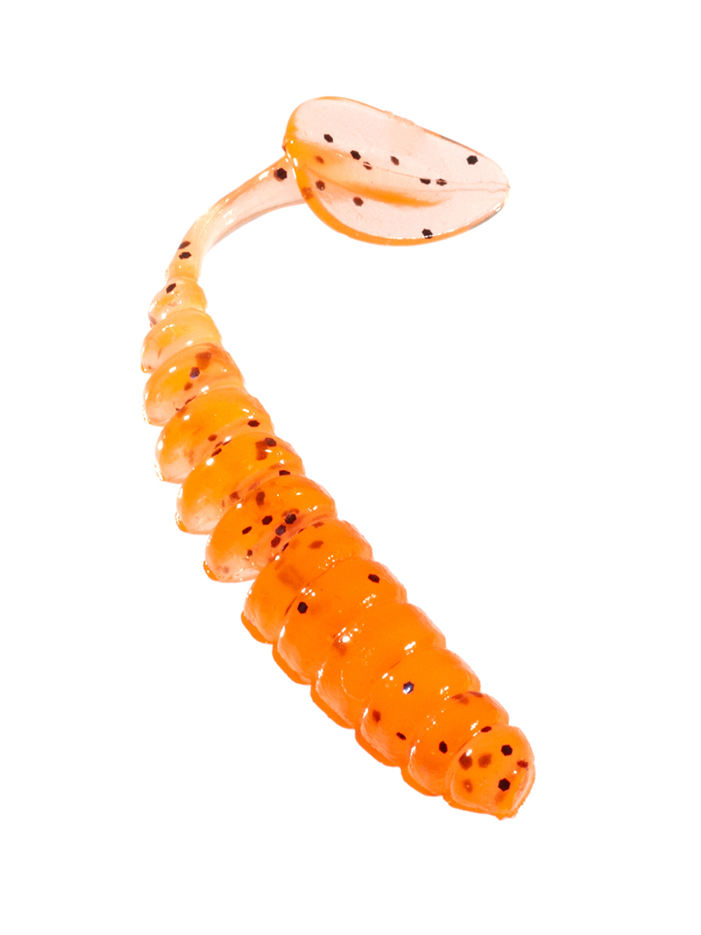 Приманка ZUB-SHAD  40мм(1,5")-12шт, (цвет 250) морковный с блестками
