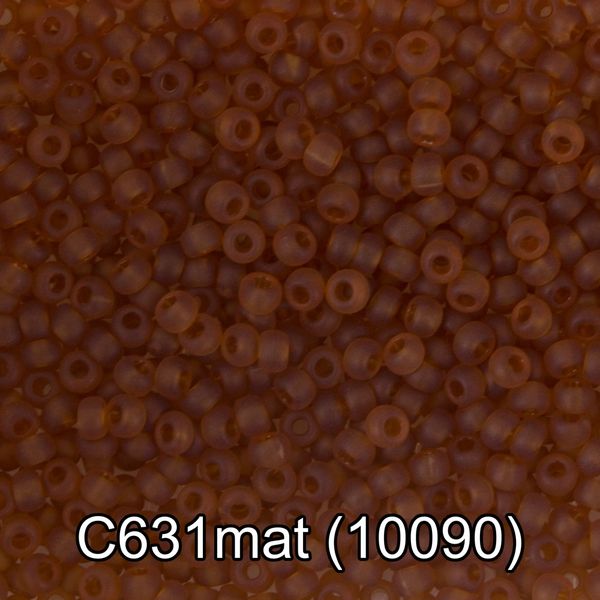 Бисер Gamma 10/0 (2.3 мм), 50 г, C631mat коричневый мат, 10090, круглый 3