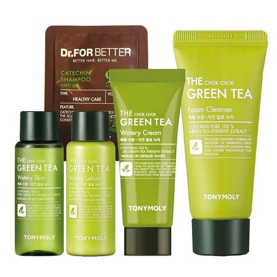 Üzə qulluq dəsti \ Набор для лица TONYMOLY The Chok Chok Green Tea Watery Kit