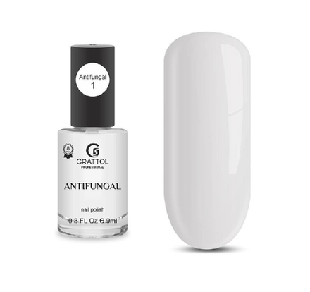 Grattol Antifungal Лак для ногтей от грибка и онихолизиса 01, 9мл