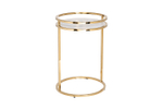 Стол журнальный Garda Decor мраморное стекло, золото d41*60 см