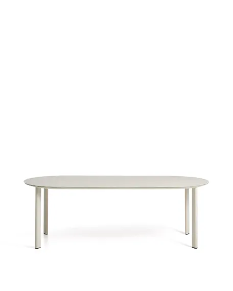 Уличный стол Erice из алюминия и закаленного стекла цвета экрю, 230 x 100 см