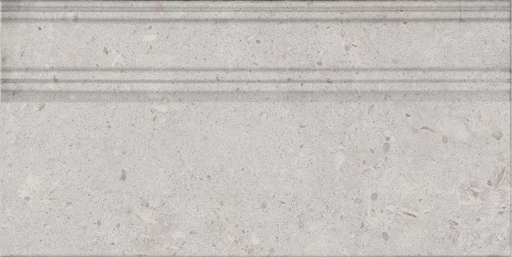 Керамический плинтус KERAMA MARAZZI РИККАРДИ серый светлый матовый обрезной 20x40 (16 мм.) арт. FME015R