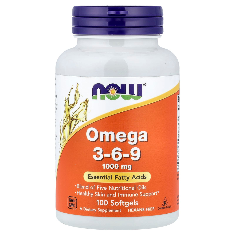 NOW Foods, омега-3-6-9, 100 капсул