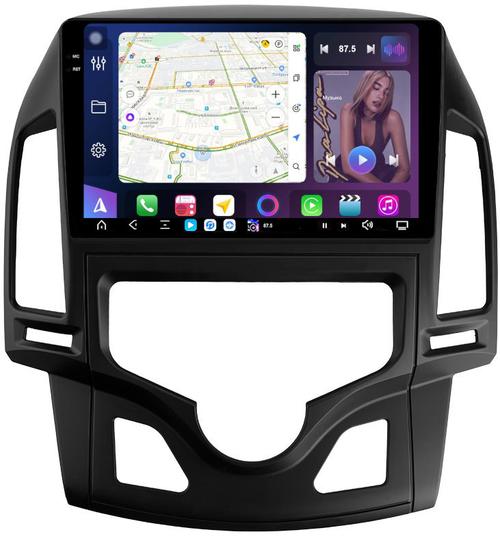 Магнитола для Hyundai i30 1 2007-2012 (климат) - FarCar S500-TS20 монитор 9.5" 2K QLED на Android 14, Быстрейшая, CarPlay, 4G SIM-слот
