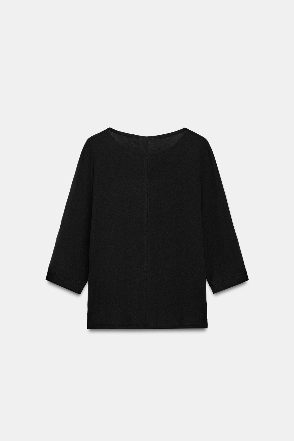 ZARA ХЛОПКОВАЯ ФУТБОЛКА С ВОРОТНИКОМ НА ПУГОВИЦАХ, ЧЕРНЫЙ