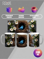 Кружка с принтом "Птичка"