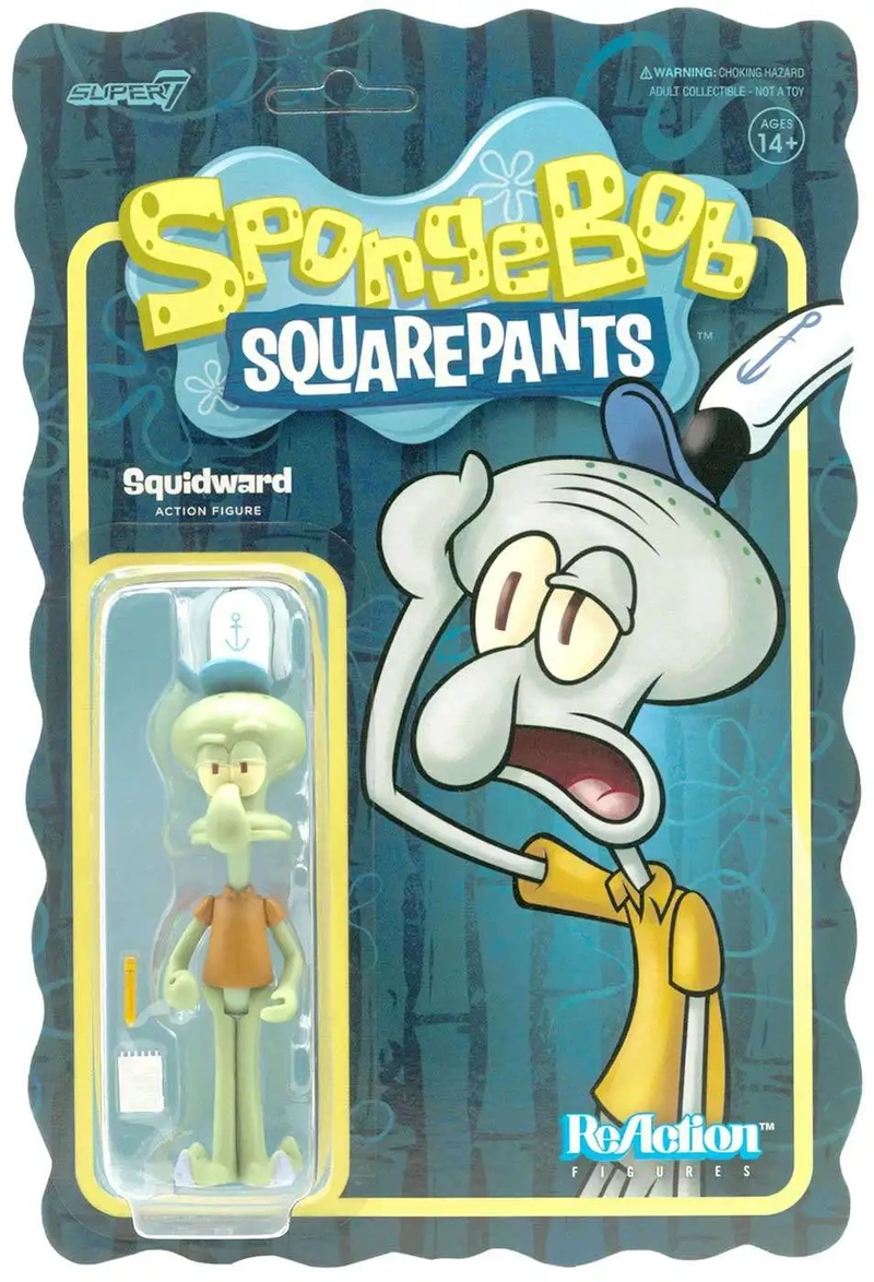 Фигурка Super7 - Spongebob ReAction W1-Squidward