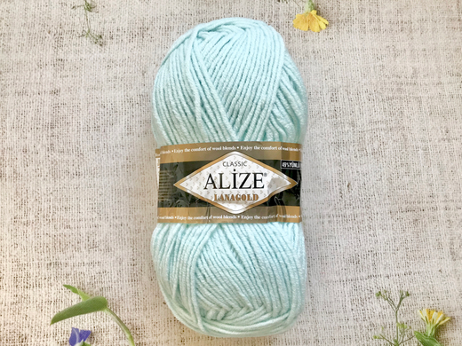 Пряжа ALIZE "Lana Gold Classic". 522 мята