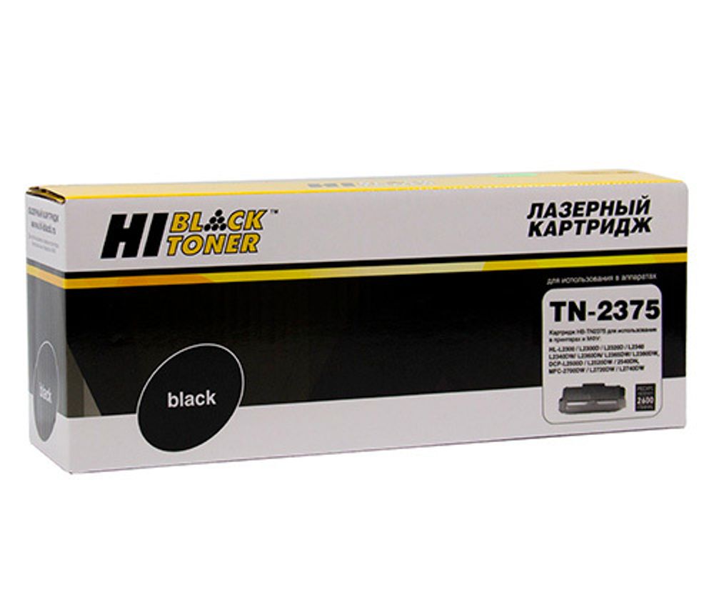 Тонер-картридж Hi-Black (HB-TN-2375/TN-2335) для Brother HL-L2300/2305/2320/2340/2360, 2,6K Тонер-картридж Hi-Black (HB-TN-2375/TN-2335) для Brother HL-L2300/2305/2320/2340/2360, 2,6K