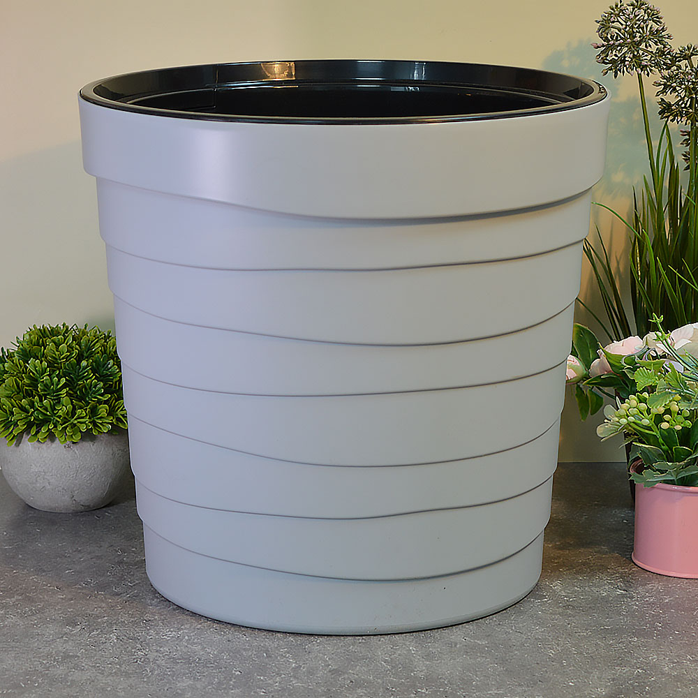 Кашпо Бархан 12л, серый жемчуг