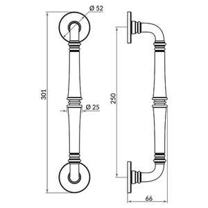 Ручка-скоба PUNTO PULL.ARC SORENTO BL-24 черный /48895/