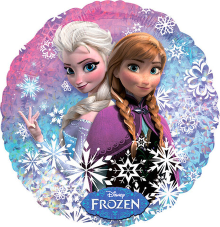 A 18 Круг Холодное сердце Голография / Frozen Holographic S60 / 1 шт /, Фольгированный шар Ж026