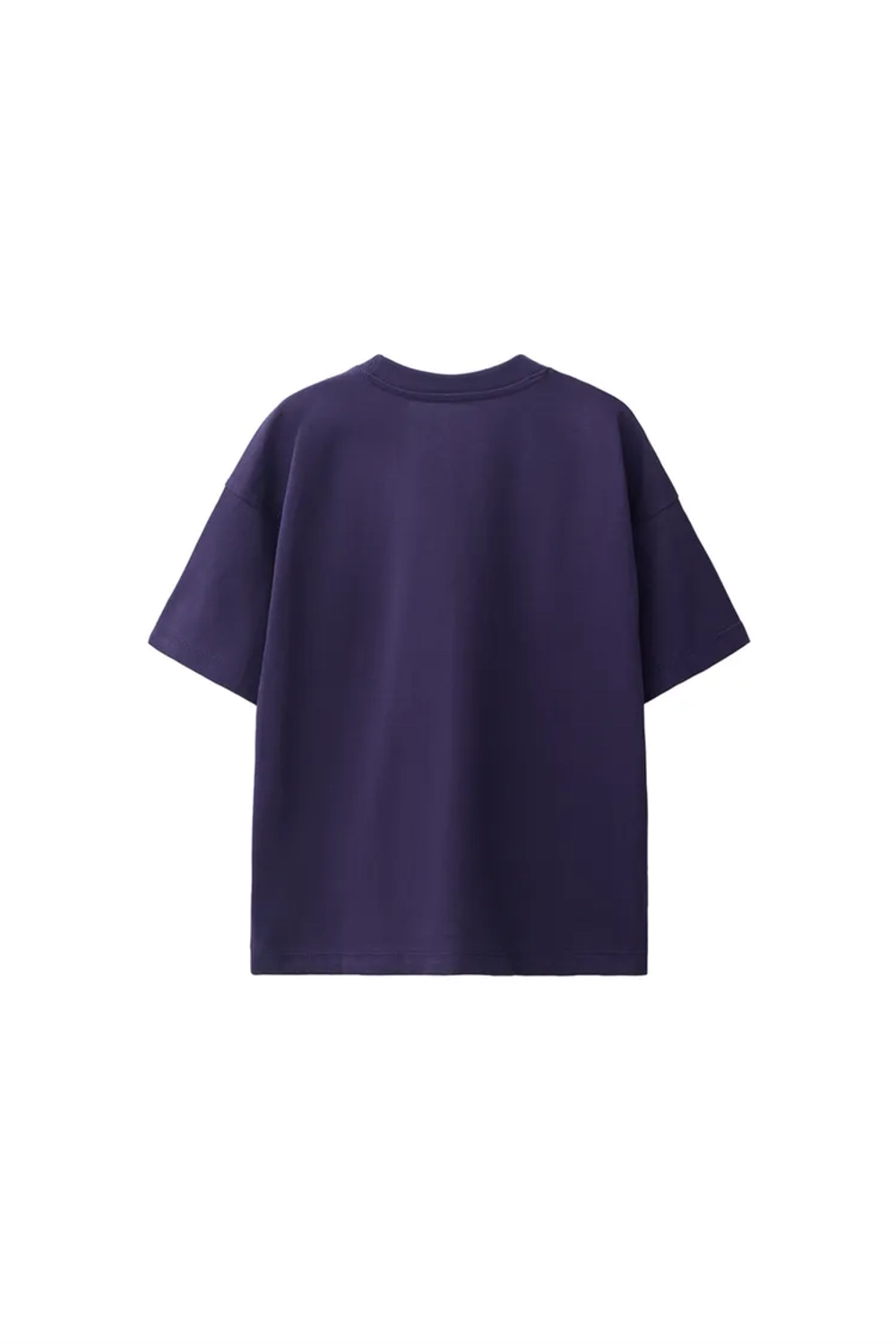 ZARA БАЗОВАЯ ОДНОТОННАЯ ФУТБОЛКА, ТЕМНО-СЛИВОВЫЙ