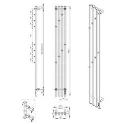 Полотенцесушитель Марко 4 Про 150x18 графит