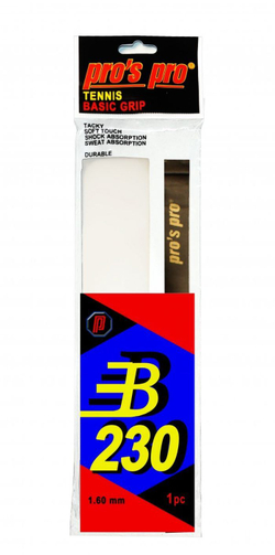 Теннисные намотка базовая Pro's Pro Basic Grip B 230 1P - белые