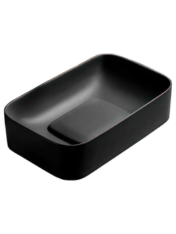 Раковина накладная (матовая черная) WeltWasser WW ELBACH 78575-60 MT-BL 610x380x150