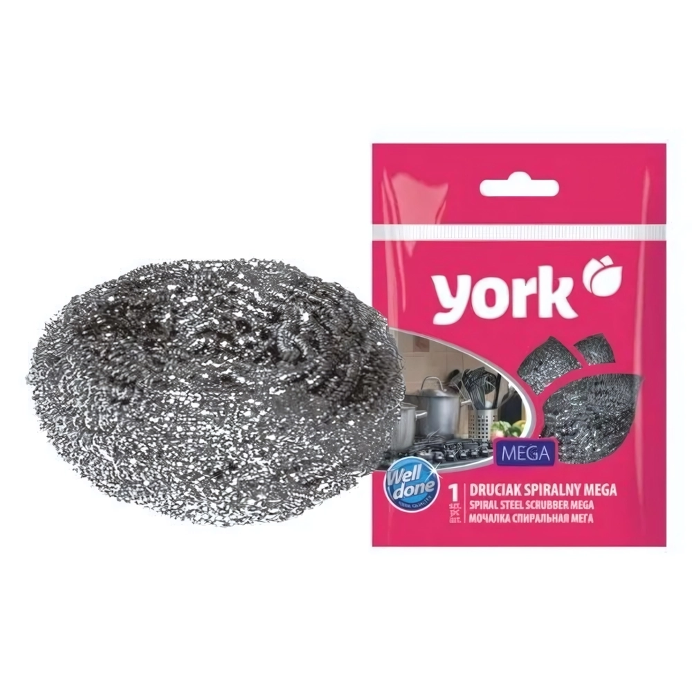 Губка спиральная стальная Мега YORK
