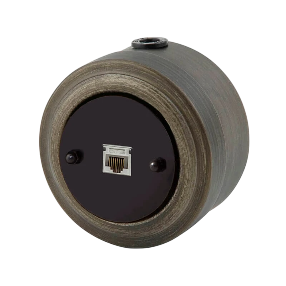 Ретро розетка компьютерная RJ45, Cat.5E, патинированная, VINTAGE Metal М1-27-27 / Компьютерная